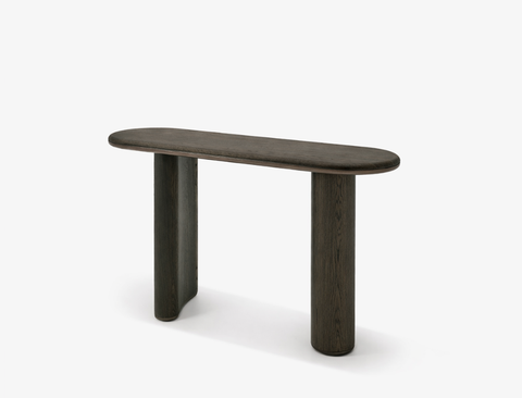 Aurelia Wood Console Table, Smoked Oak