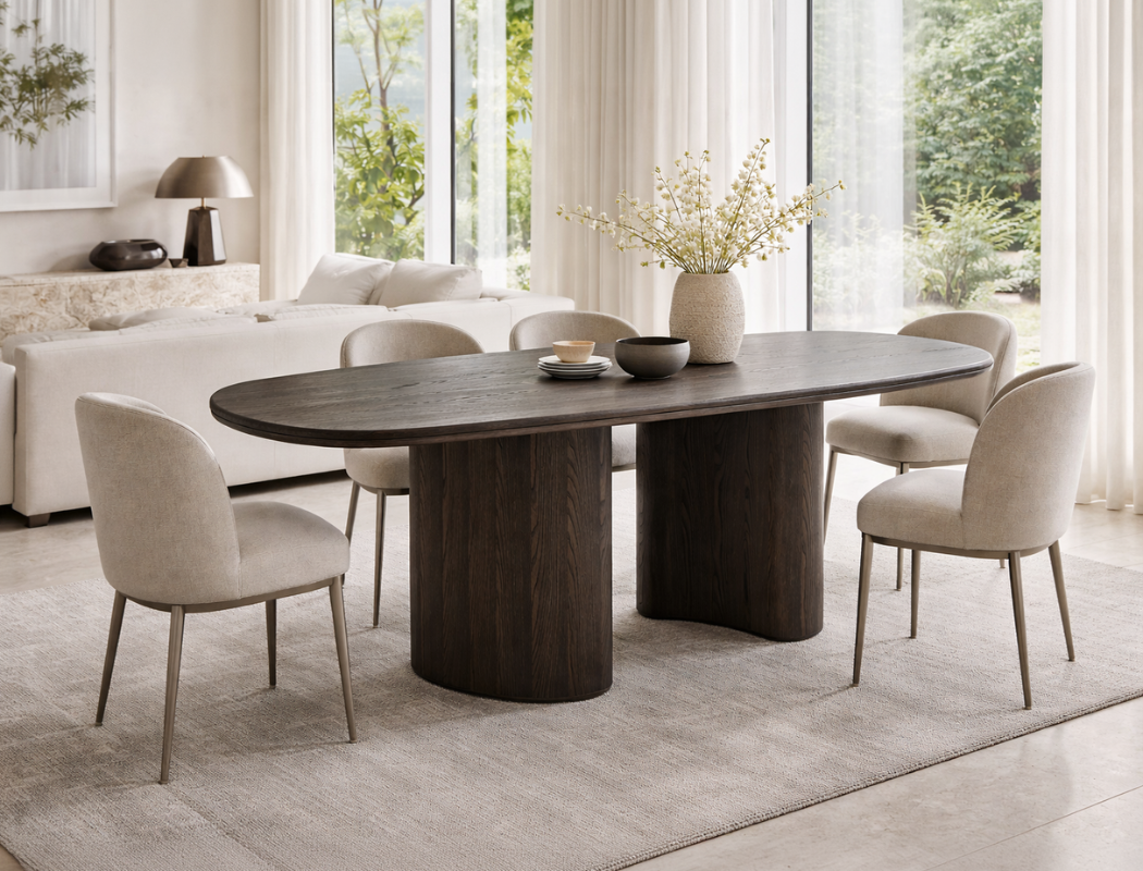 Aurelia Wood Dining Table (180cm), Smoked Oak