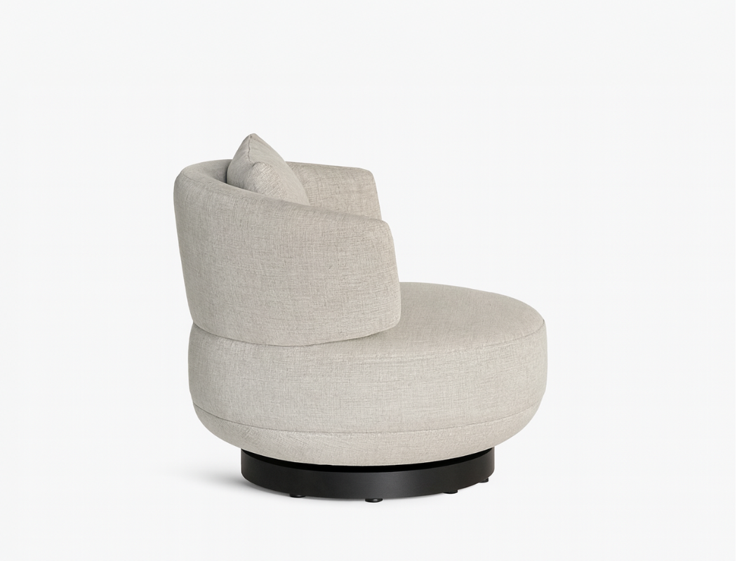 Aurora Swivel Armchair, Sand Grey