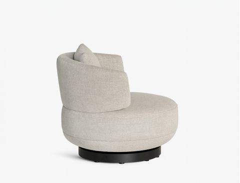 Aurora Swivel Armchair, Sand Grey
