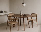 Axel Round Solid Wood Dining Table (120cm), American Black Walnut