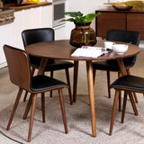 Axel Round Solid Wood Dining Table (120cm), American Black Walnut