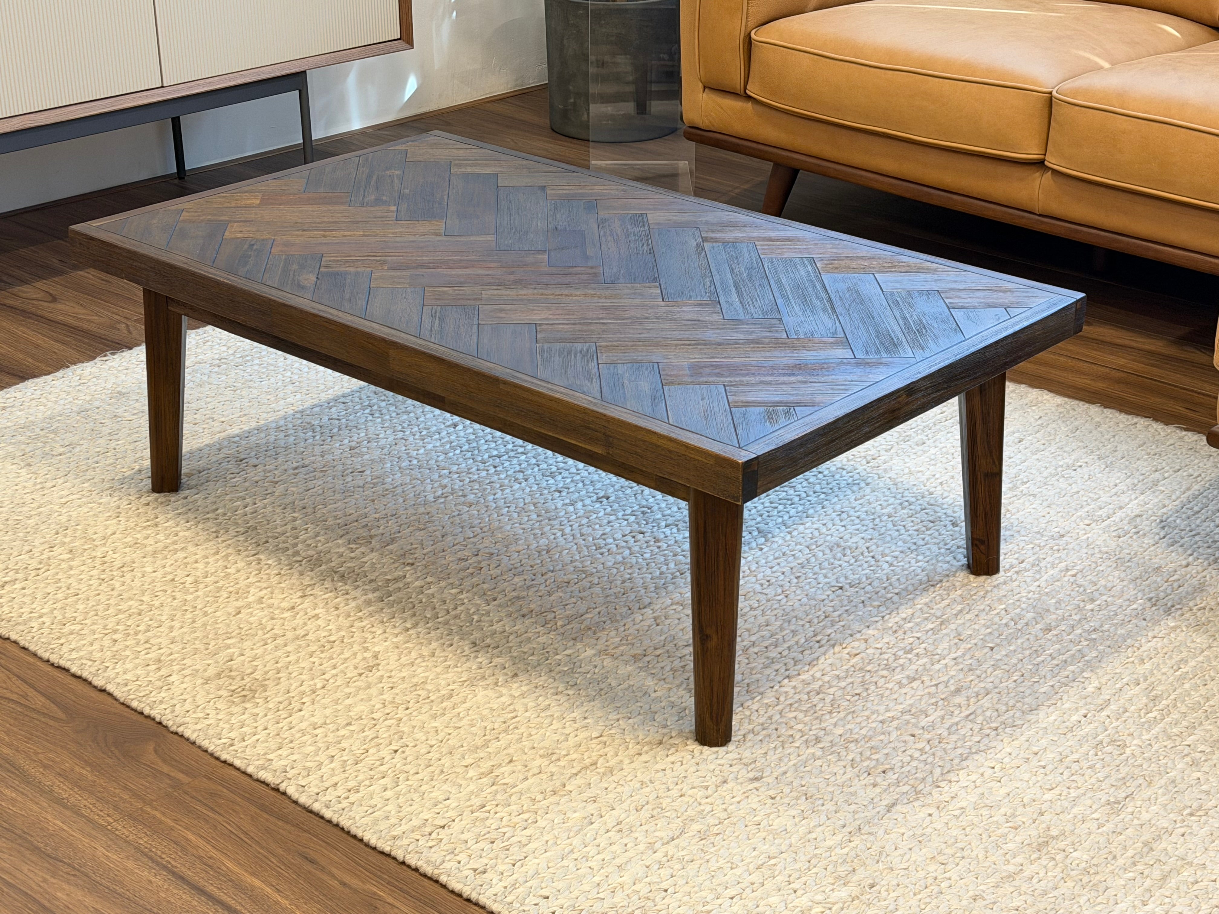 Austin Herringbone Solid Wood Coffee Table