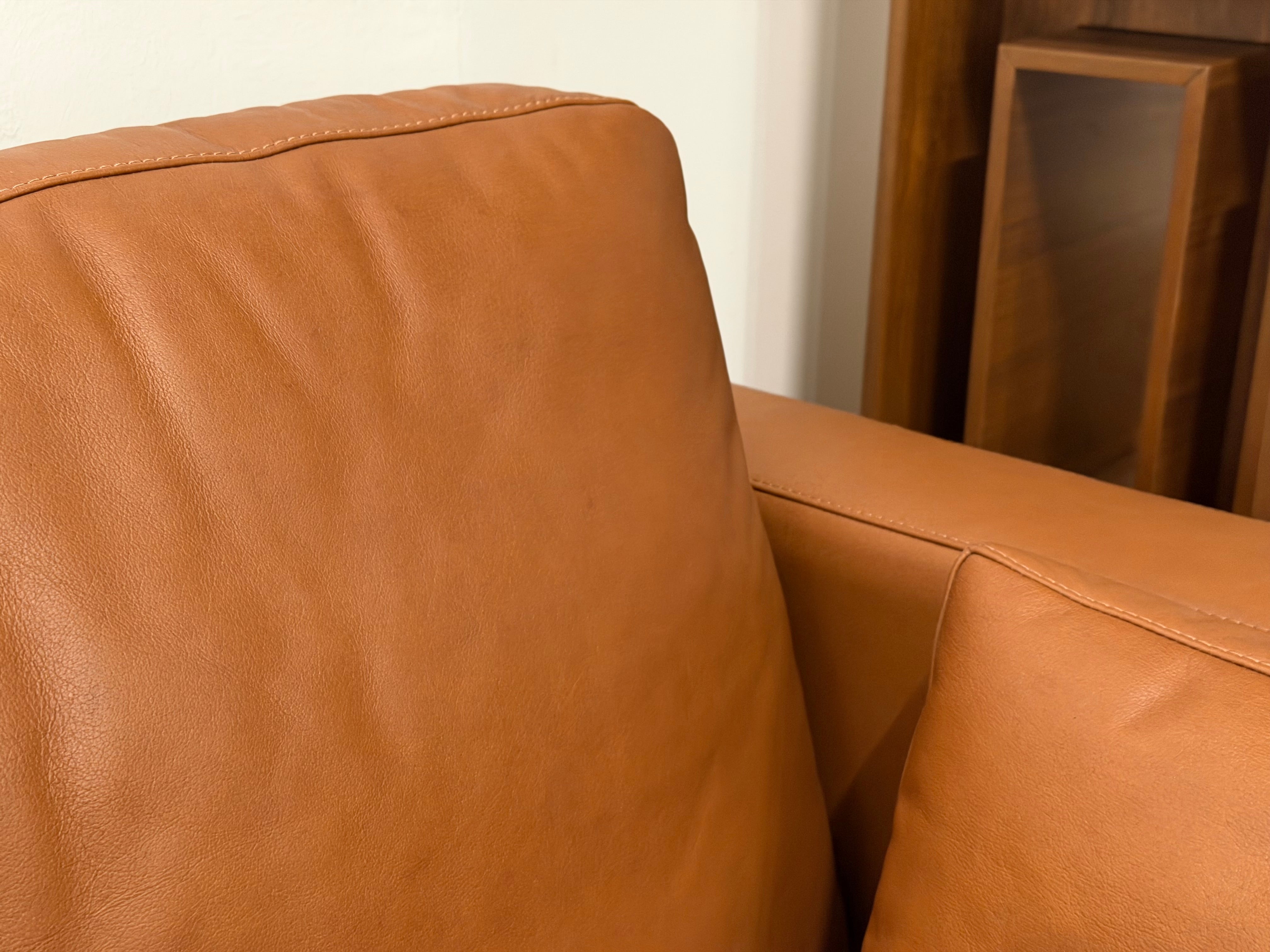 Boston Leather Armchair, Cinnamon Brown