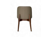 Beatrice Solid Wood Dining Chair (Top Grain Leather), Taupe