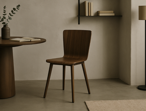 Bo Wood Dining Chair, Black Walnut