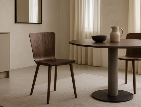 Bo Wood Dining Chair, Black Walnut
