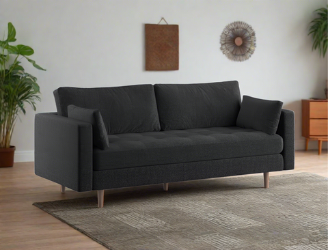 Boston 3 Seater Sofa, Black Granite