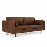 Boston 3 Seater Leather Sofa, Brown