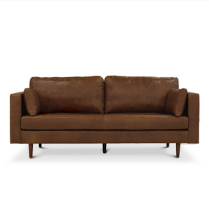 Boston 3 Seater Leather Sofa, Brown