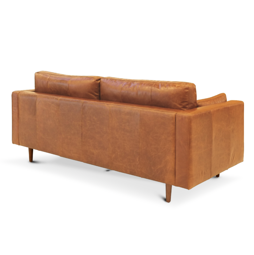 Boston 3 Seater Leather Sofa, Tan