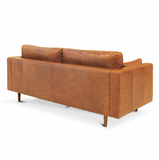 Boston 3 Seater Leather Sofa, Caramel Tan