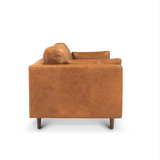 Boston 3 Seater Leather Sofa, Caramel Tan