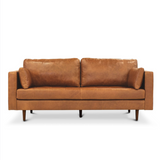 Boston 3 Seater Leather Sofa, Caramel Tan