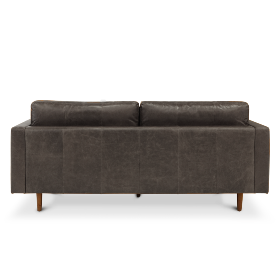 Boston 3 Seater Leather Sofa, Smoke Grey