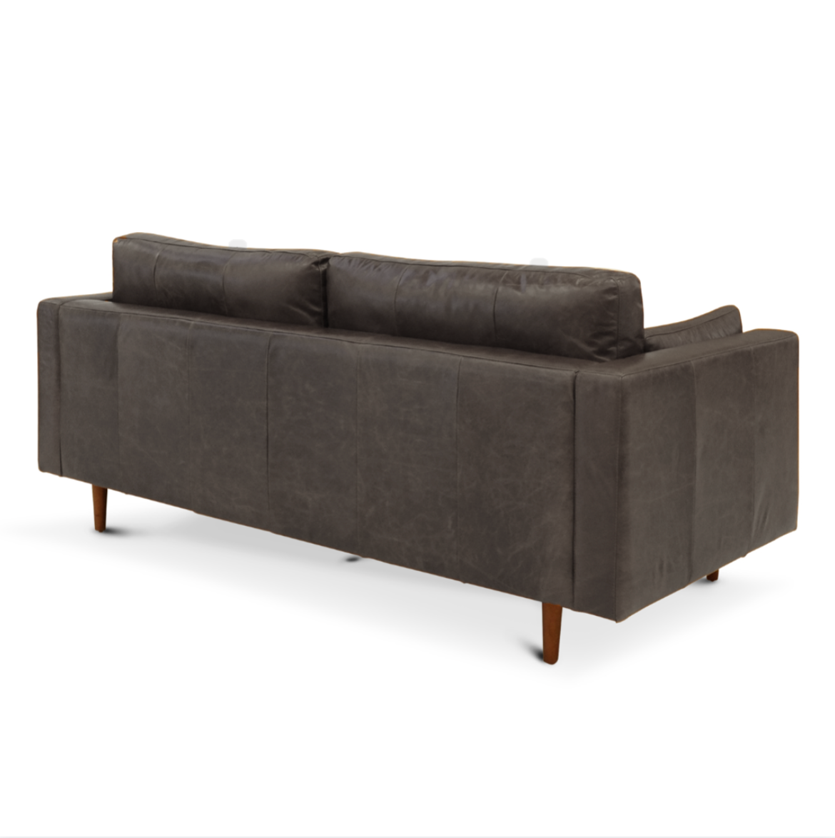 Boston 3 Seater Leather Sofa, Smoke Grey