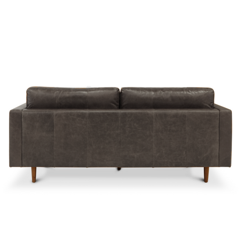 Boston 3 Seater Leather Sofa, Smoke Grey