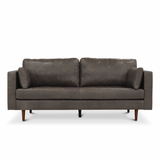 Boston 3 Seater Leather Sofa, Smoke Grey