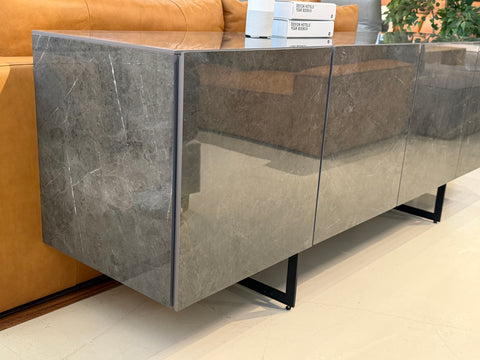 Etna Sintered Stone Sideboard, Grey (Glossy)