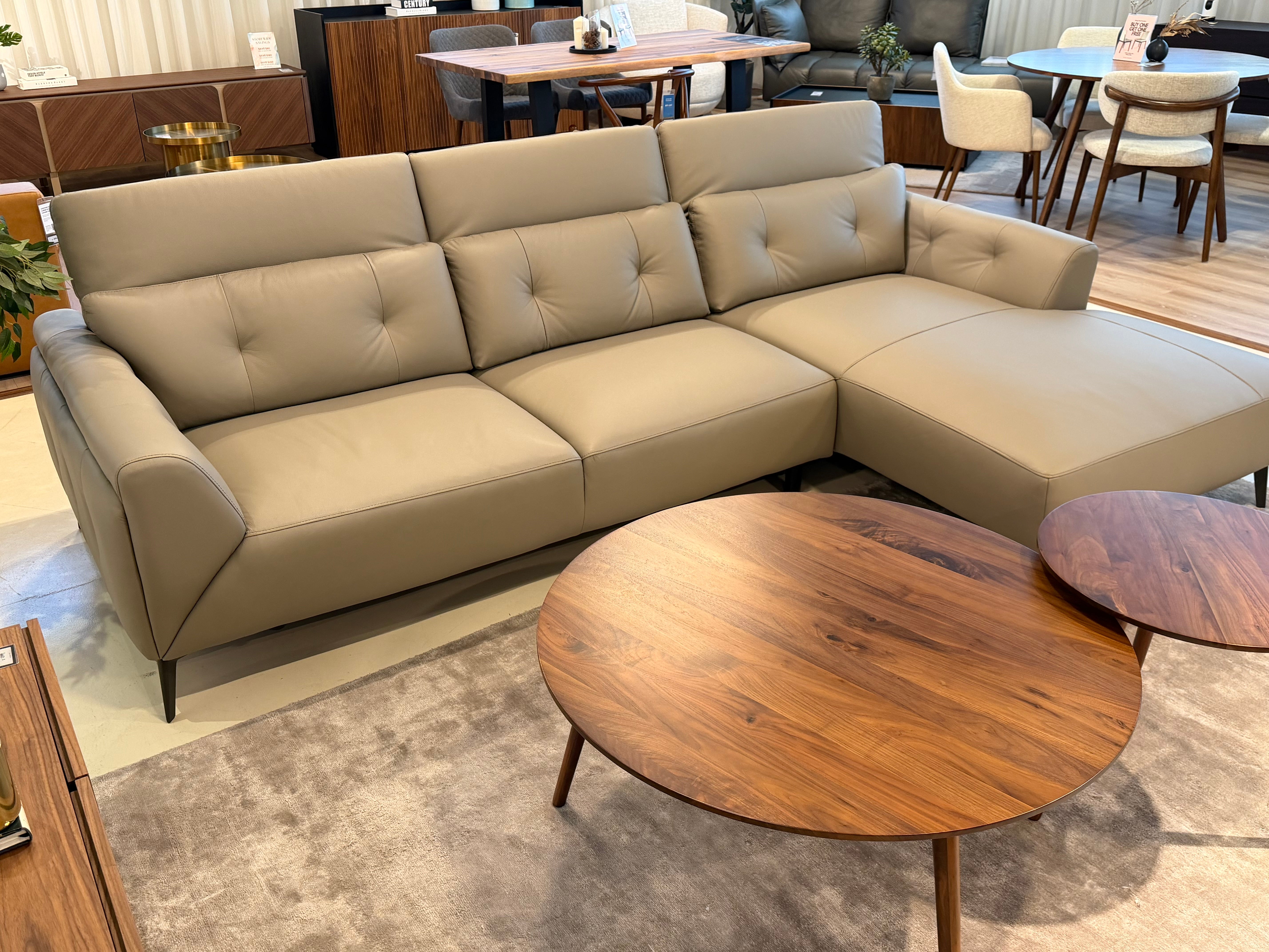 Gemma (Standard) Right Facing L-Shape Leather Sofa