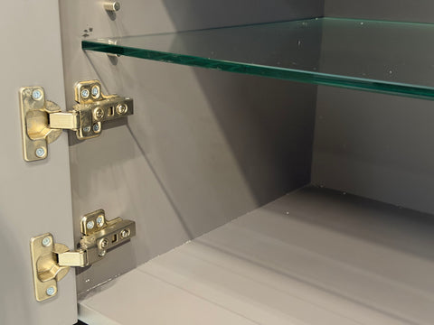 Etna Sintered Stone Sideboard, Grey (Glossy)