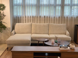 Luna Left Facing L-Shape Sofa, Pebble Boucle