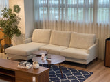 Luna Left Facing L-Shape Sofa, Pebble Boucle