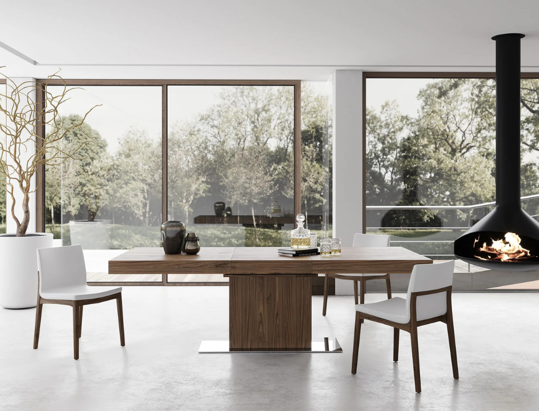 Camden Extendable Wood Dining Table (180cm - 240cm), American Black Walnut