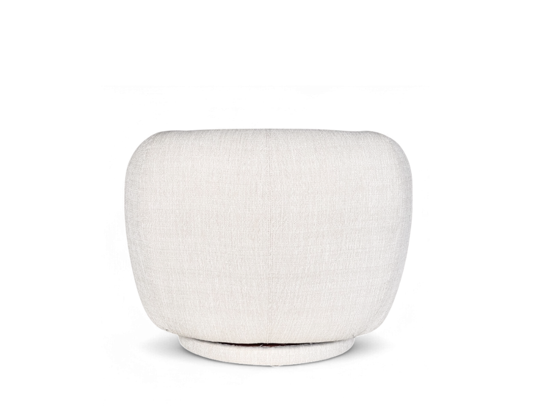 Celeste Swivel Armchair, Almond White