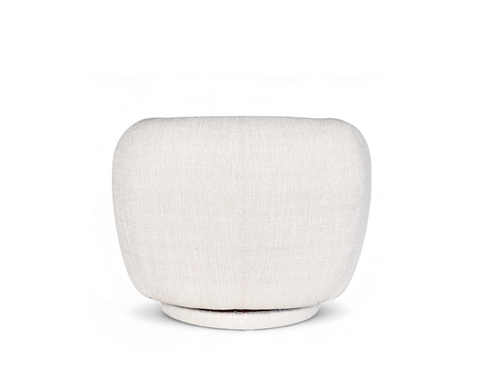 Celeste Swivel Armchair, Almond White