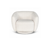 Celeste Swivel Armchair, Almond White