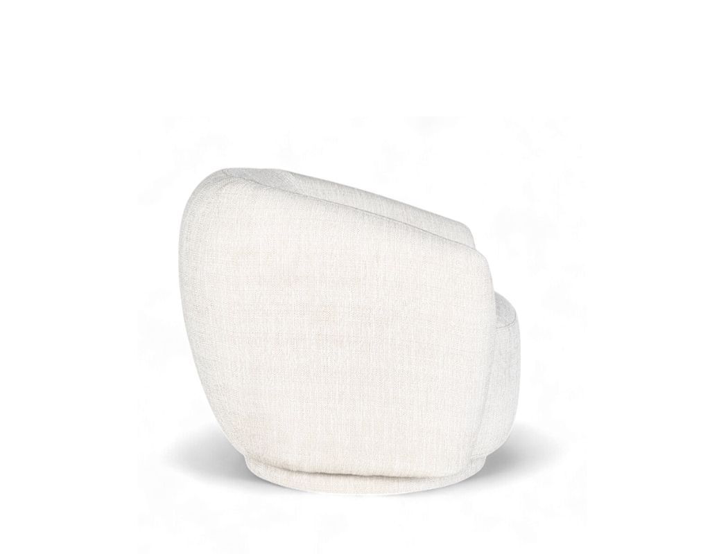 Celeste Swivel Armchair, Almond White