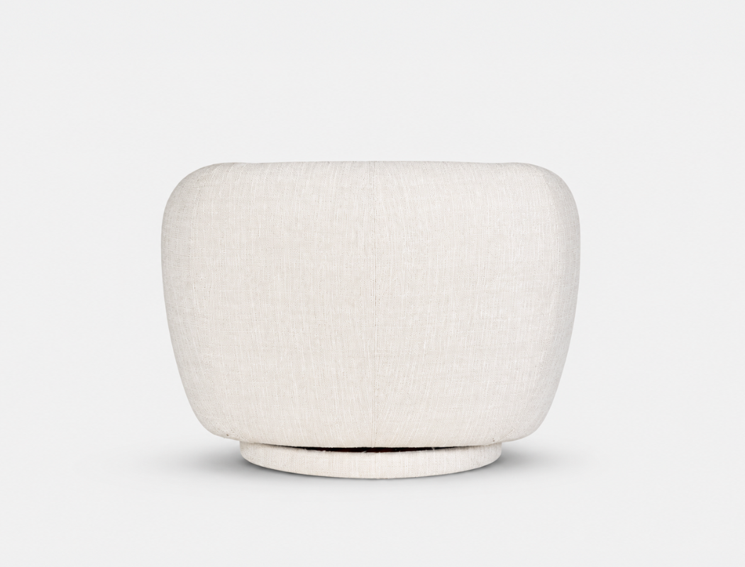Celeste Swivel Armchair, Almond White