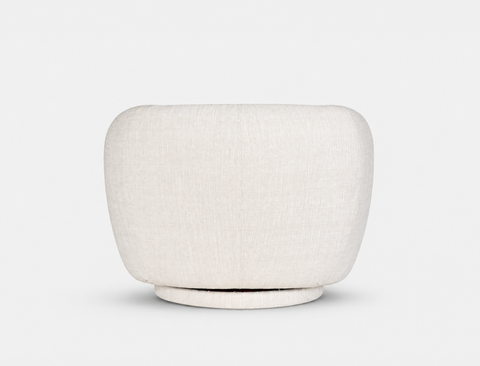 Celeste Swivel Armchair, Almond White