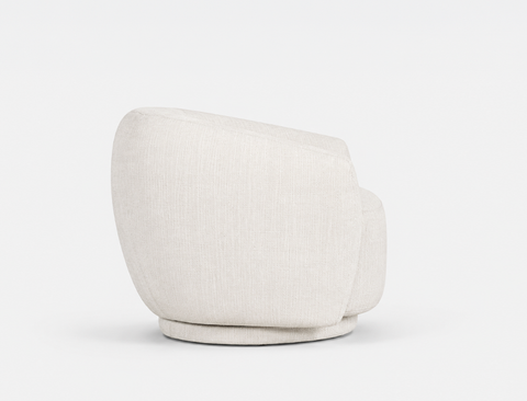 Celeste Swivel Armchair, Almond White
