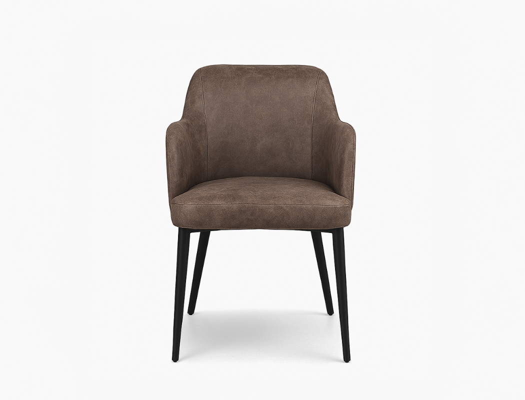 Charles Fabric Dining Arm Chair, Ashen Brown - Pet Friendly Fabric