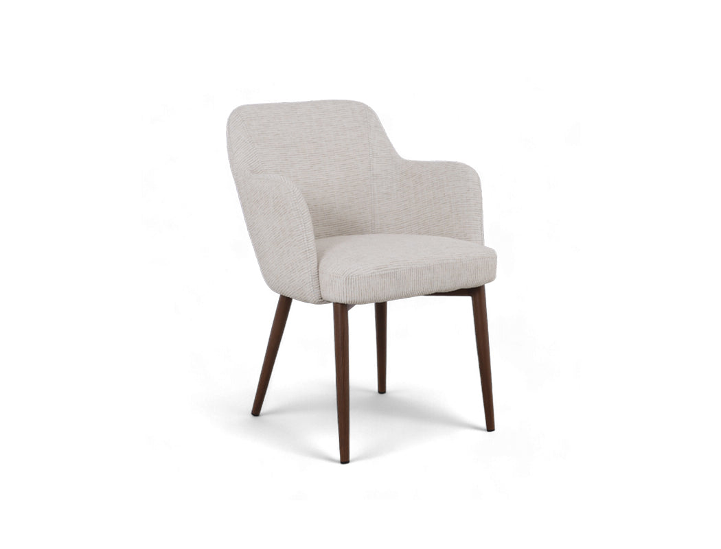 Charles Fabric Dining Arm Chair, Beige Sand - Pet Friendly Fabric