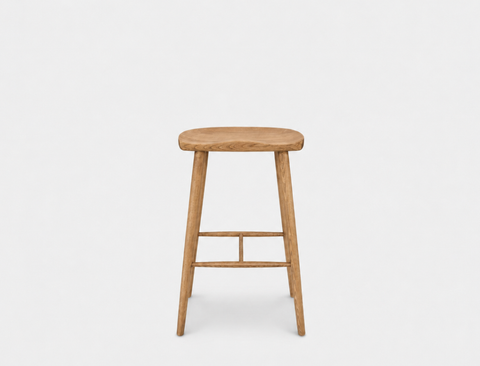 Cleo Solid Wood Bar Stool, Natural