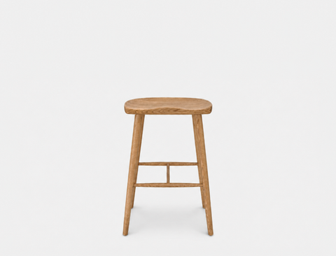 Cleo Solid Wood Counter Stool, Natural