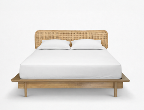 Coco Rattan Bed Frame, Queen