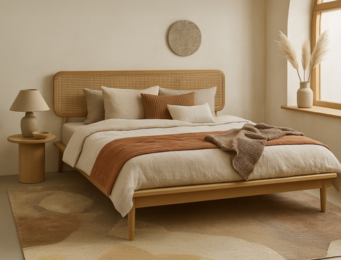 Coco Rattan Bed Frame, King