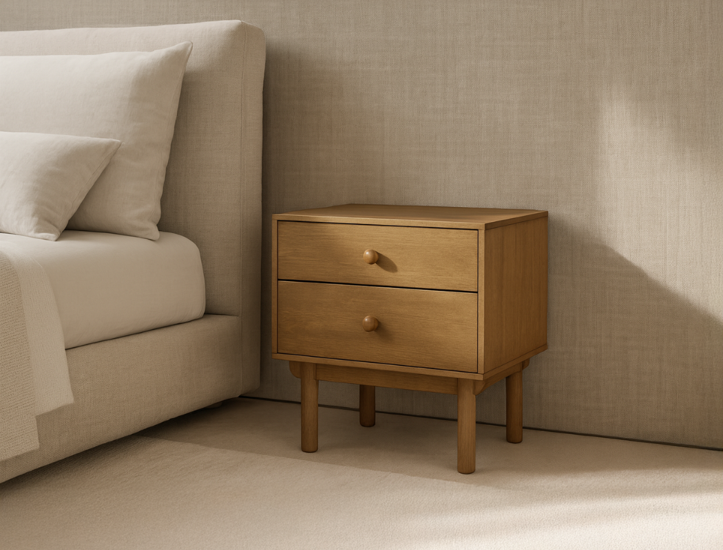 Coco Wood Bedside Table, Set of 2