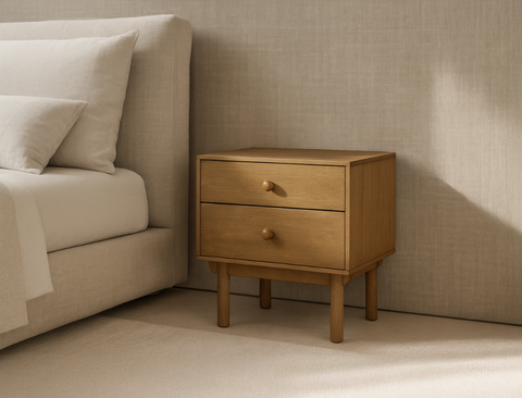 Coco Wood Bedside Table, Set of 2
