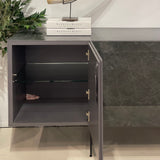 Etna Sintered Stone Sideboard, Grey (Glossy)