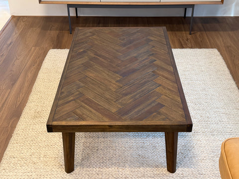 Austin Herringbone Solid Wood Coffee Table