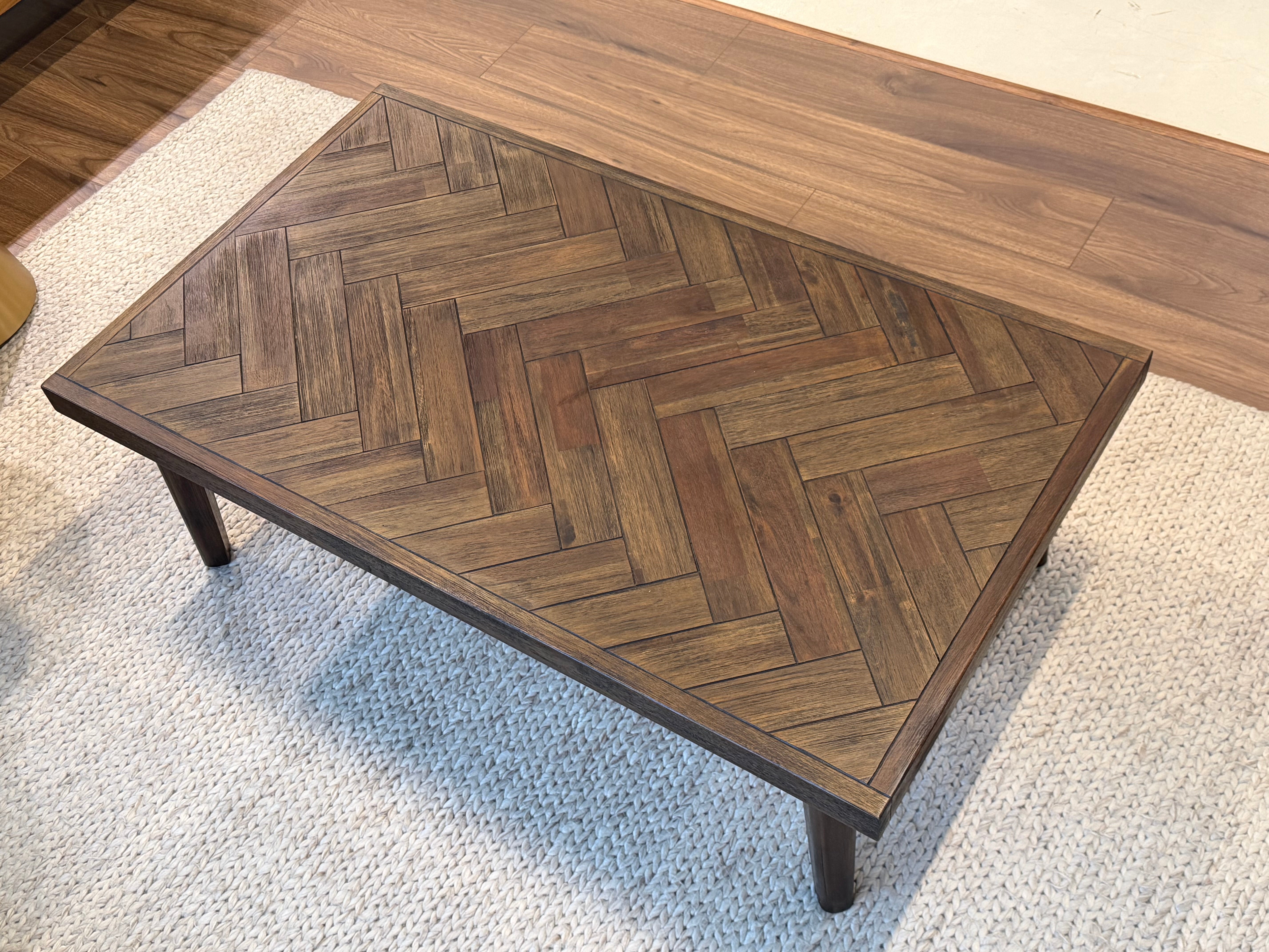 Austin Herringbone Solid Wood Coffee Table