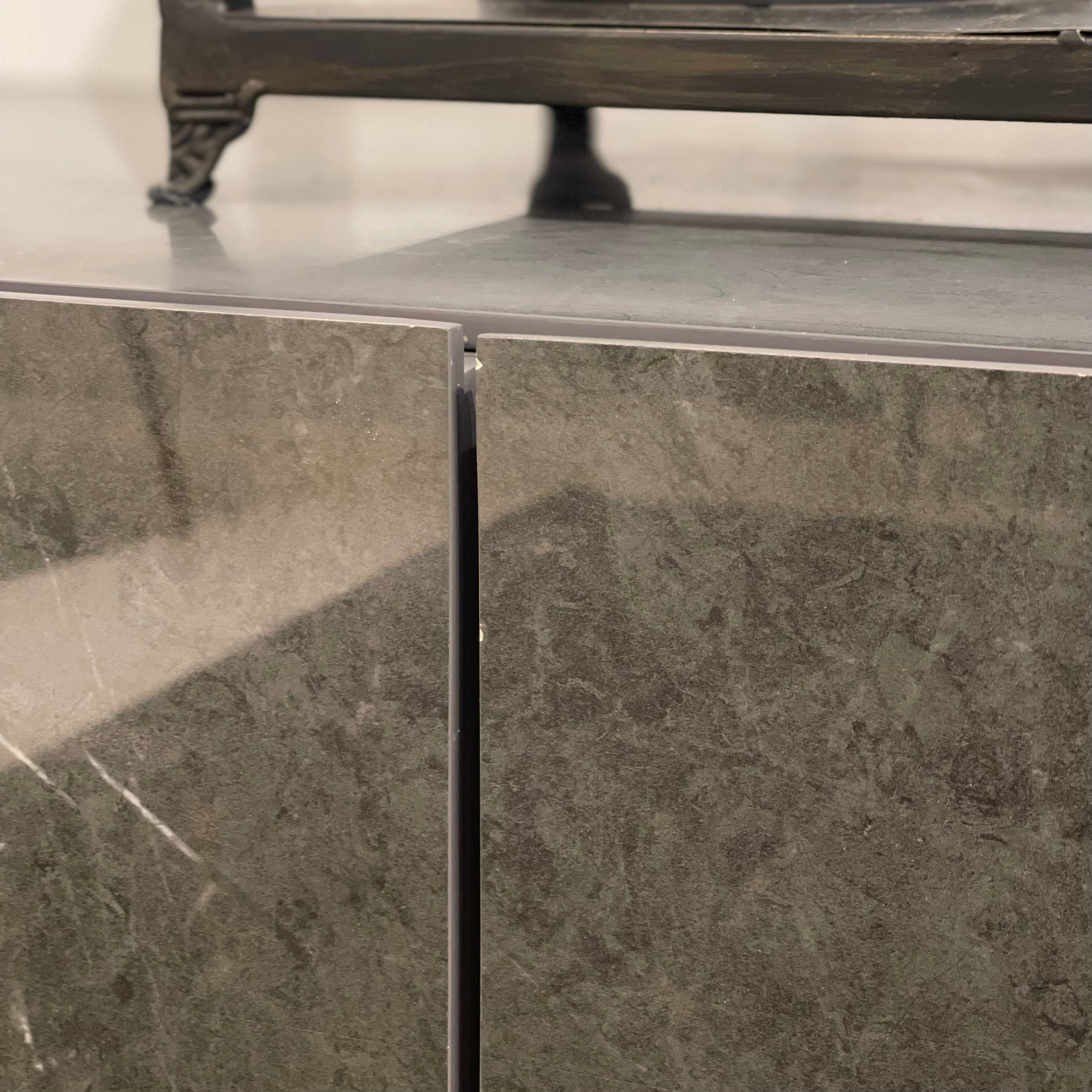 Etna Sintered Stone Sideboard, Grey (Glossy)