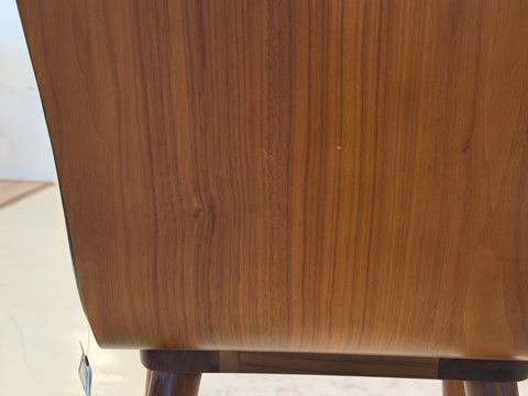 Bo Wood Dining Chair (Top Grain Leather), Black Walnut