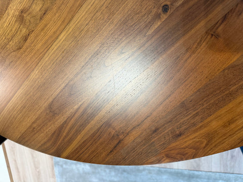 Axel Round Solid Wood Dining Table (120cm), American Black Walnut