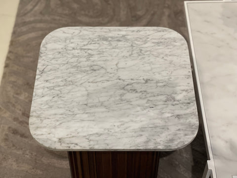 Bari Marble Side Table, White